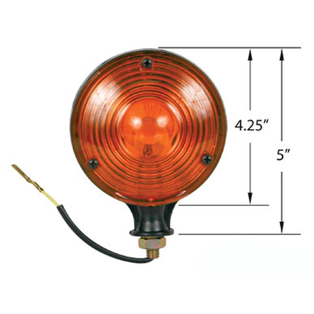 Pl100C Amber Safety WARNING LIGHT 1 PAIR 12V 12 Volt for Tractor PLASTIC BODY & LENS