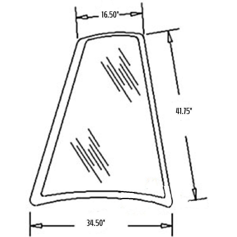 D126204 RH Rear Quarter Glass – Fits Case / International Harvester – additional image 2