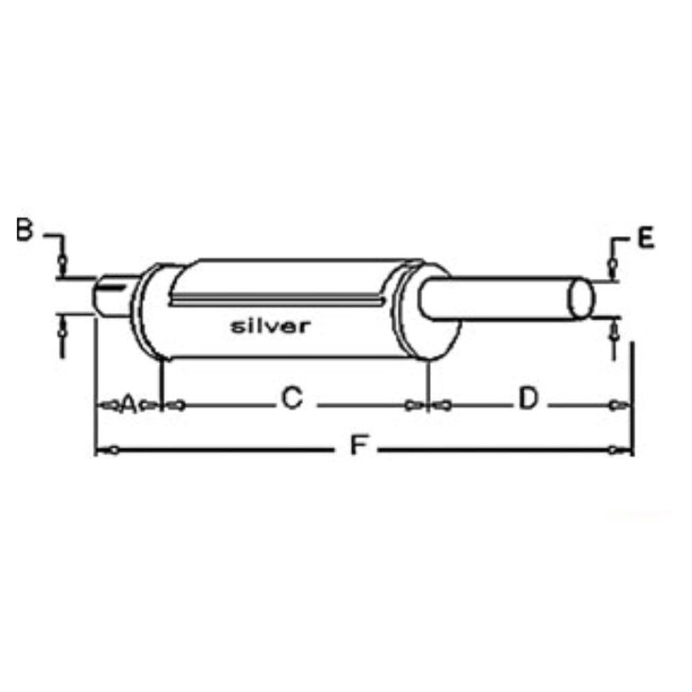 104764A Muffler – Fits Oliver – additional image 2