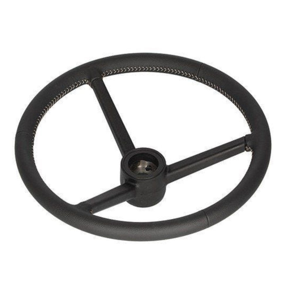 AL173828 Black Leather Wrapped Steering Wheel – Fits John Deere