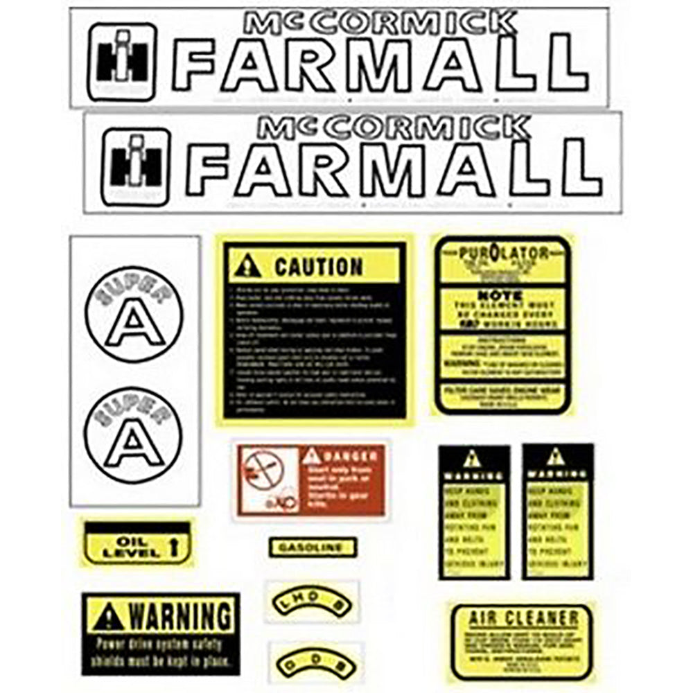 FA601SB Hood & Safety Decal Set