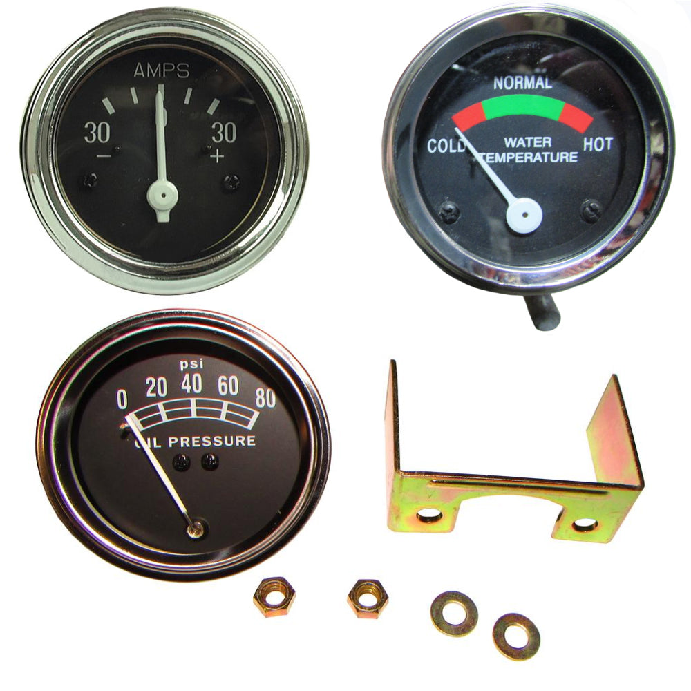881396M91 Oil Pressure, Ammeter, and Water Temp Gauge Set – Fits Landini