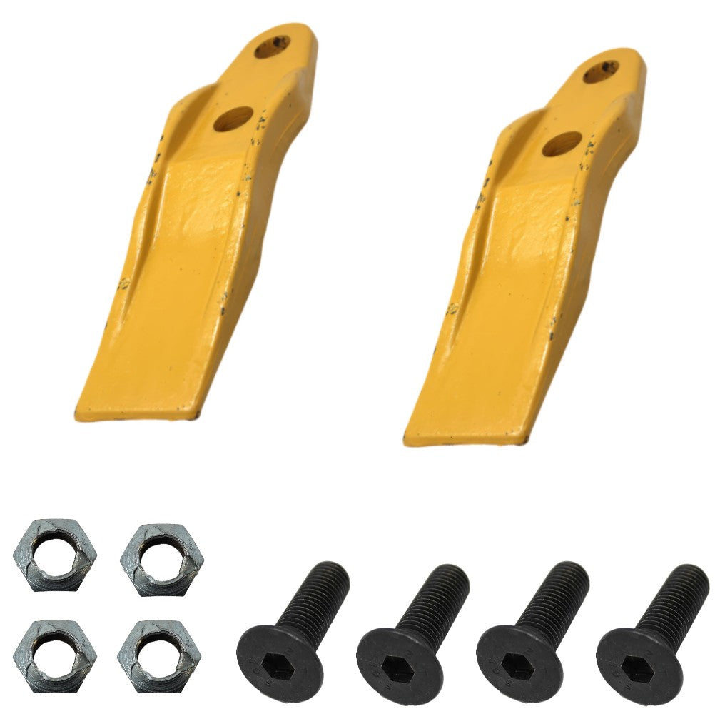 132-4720 Qty 2: Skid Steer Unitooth w/ Hardware – Fits Caterpillar