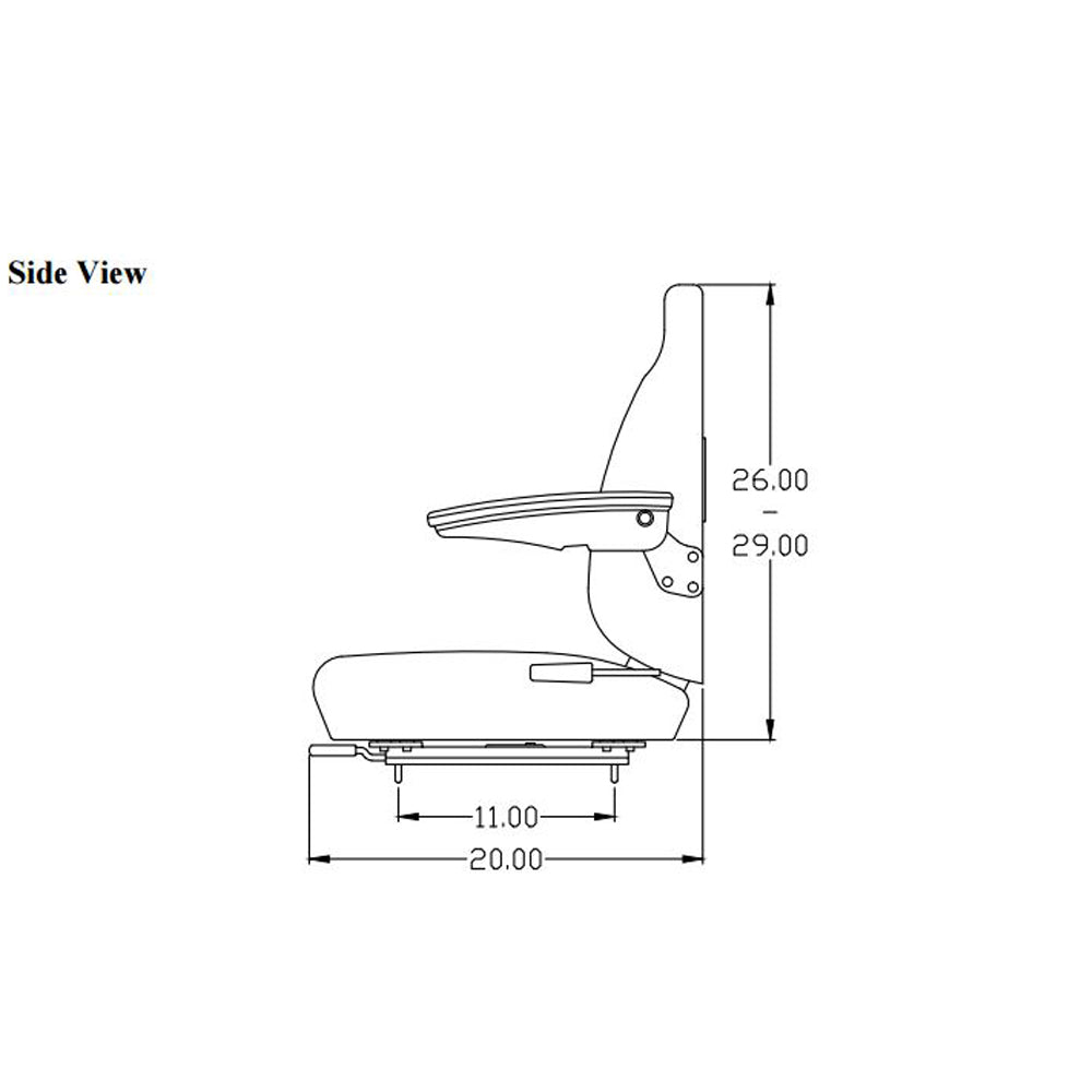 SEQ90-0168 Black Cordura Fabric Seat Assembly – additional image 3