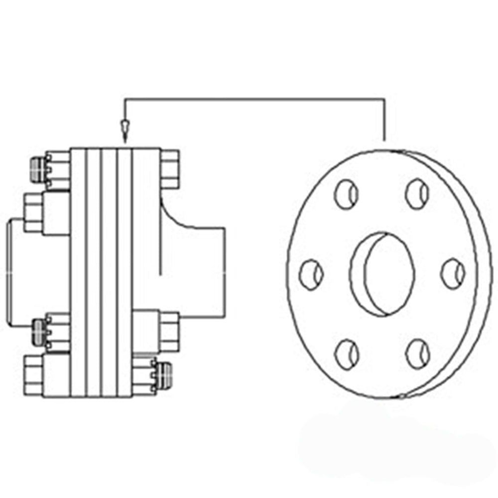 11374BH Flexible Disc Coupling 6" OD w/ 5/8" Holes 3/8" Thick & 4-5/8" Across Holes – additional image 2