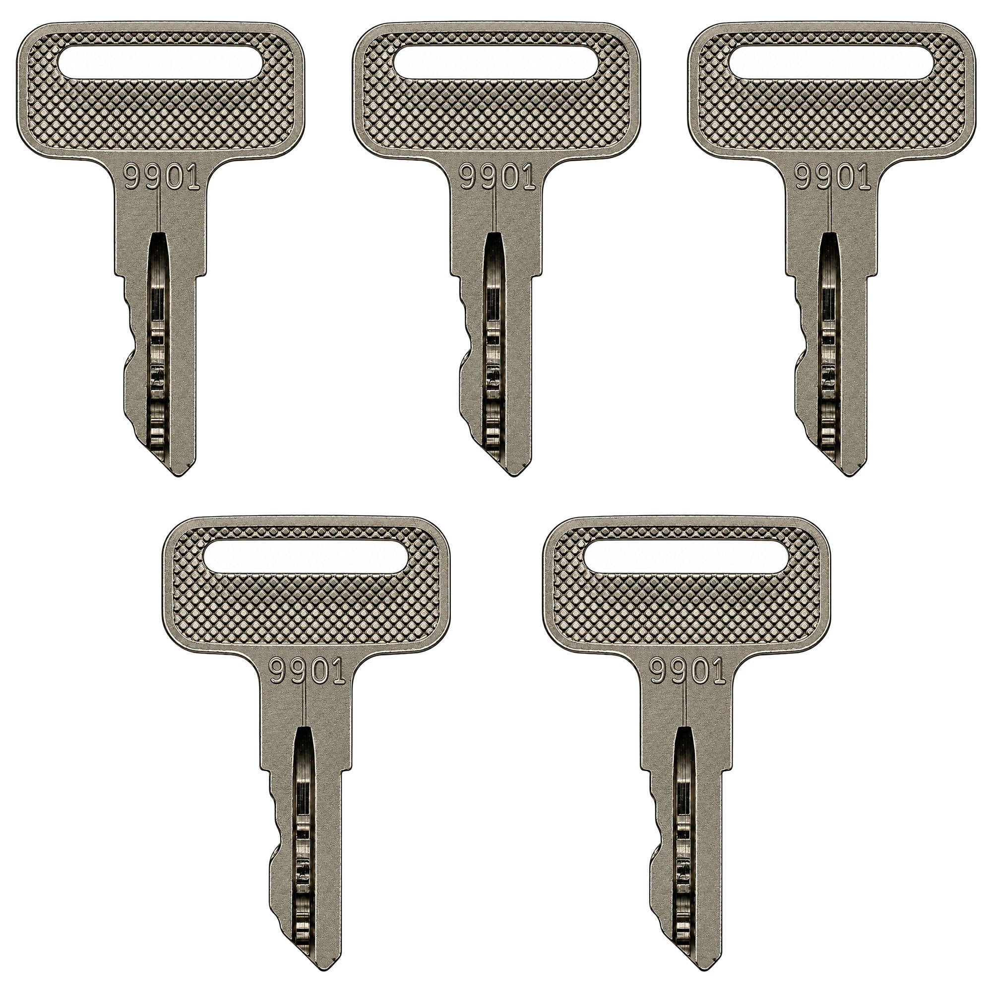 9901-KEY (5) Heavy Equipment Keys Ignition Start Starter Key Set – Fits JLG