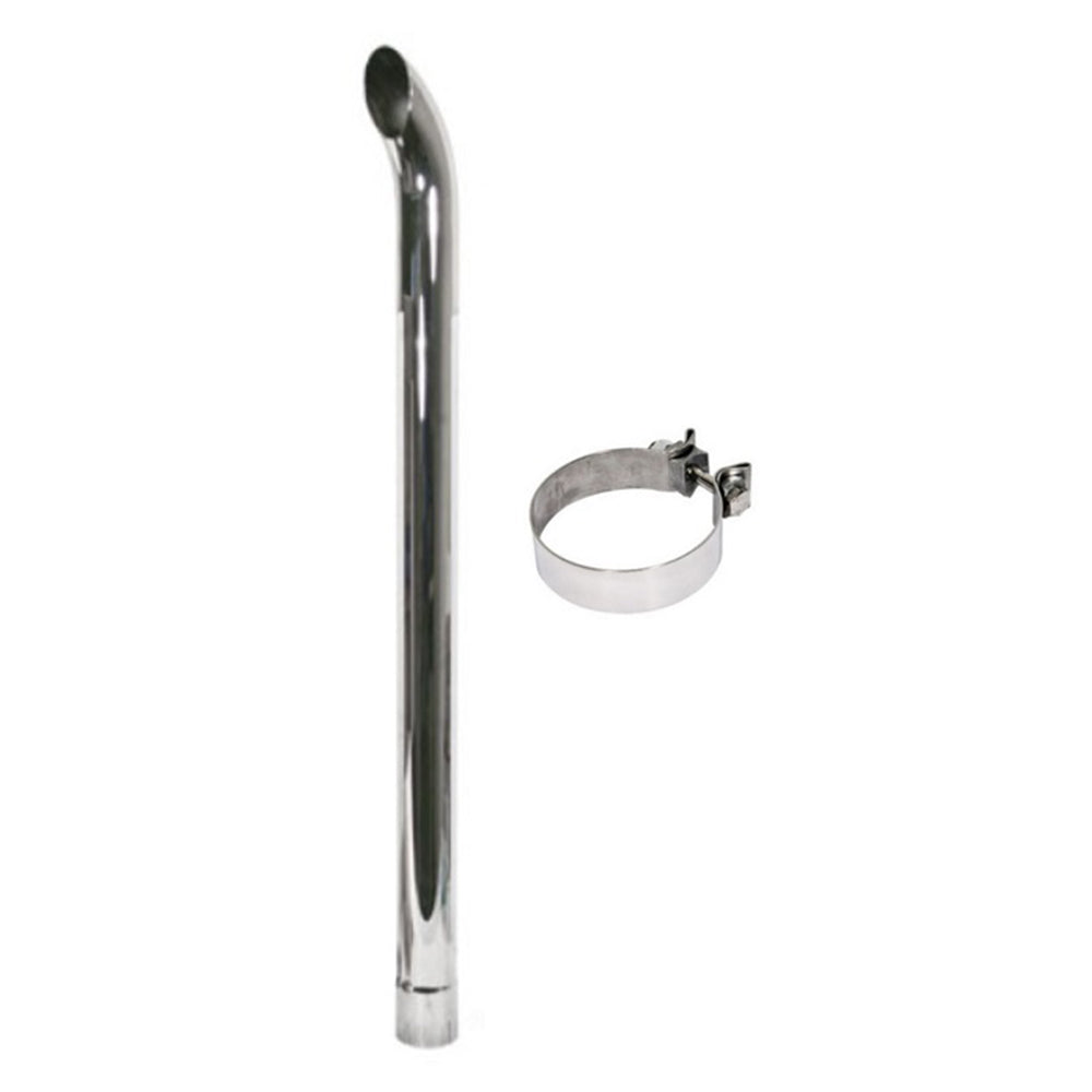 ZNL90873A 48" Long Chrome Exhaust Stack 3" Slotted