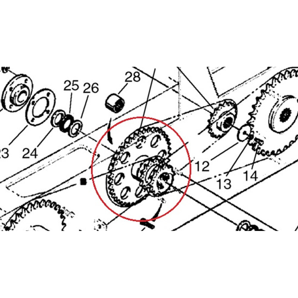 D64175 Chain Drive Sprocket Needle Bearing Set – Fits Case – additional image 2