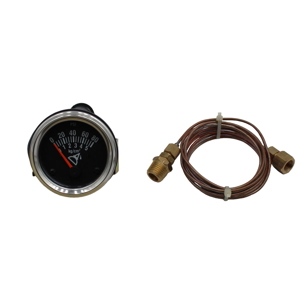 11070552 Tractor Universal 2" Oil Pressure Gauge 3 Color Chrome Bezel