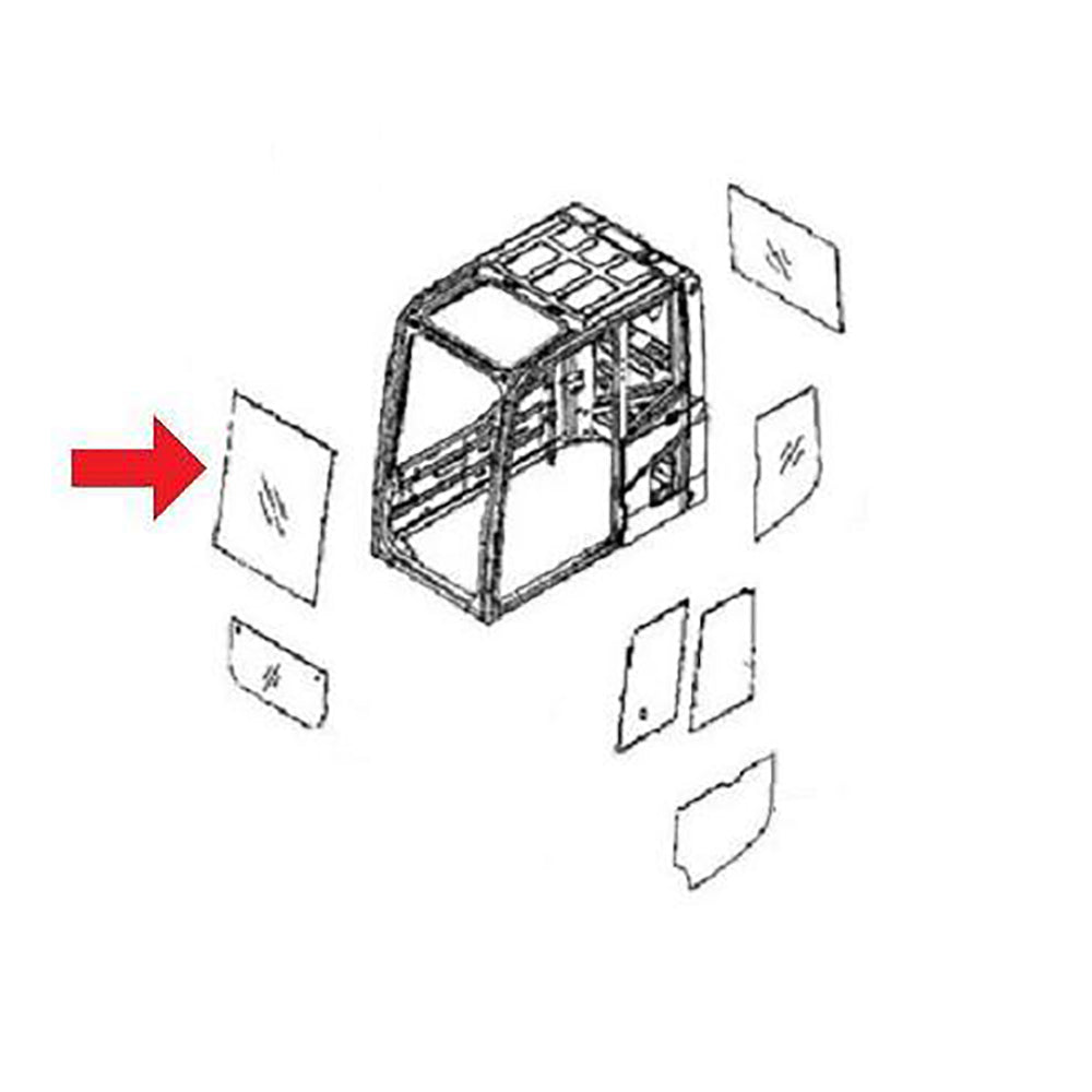 Front Upper Windshield – Fits Komatsu – additional image 2