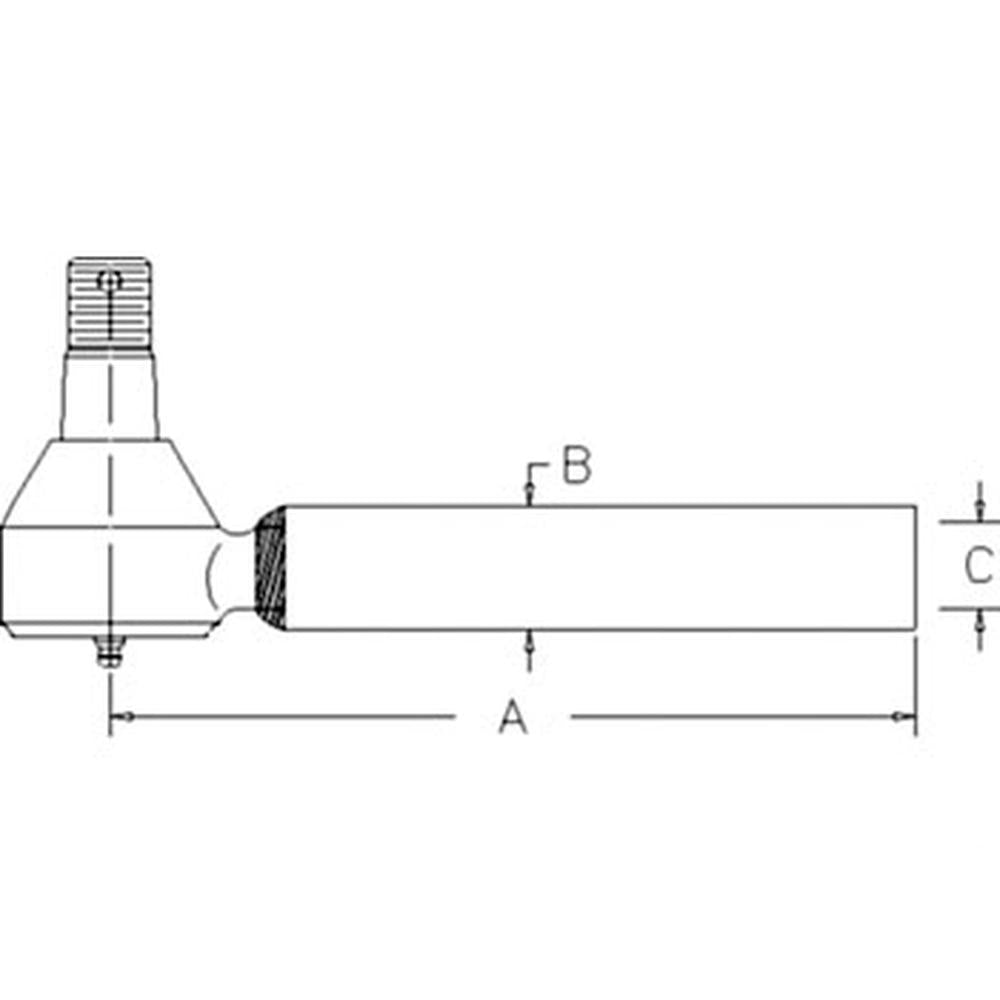 1904-0001 Steering Cylinder Tie Rod End – Fits Kubota – additional image 2