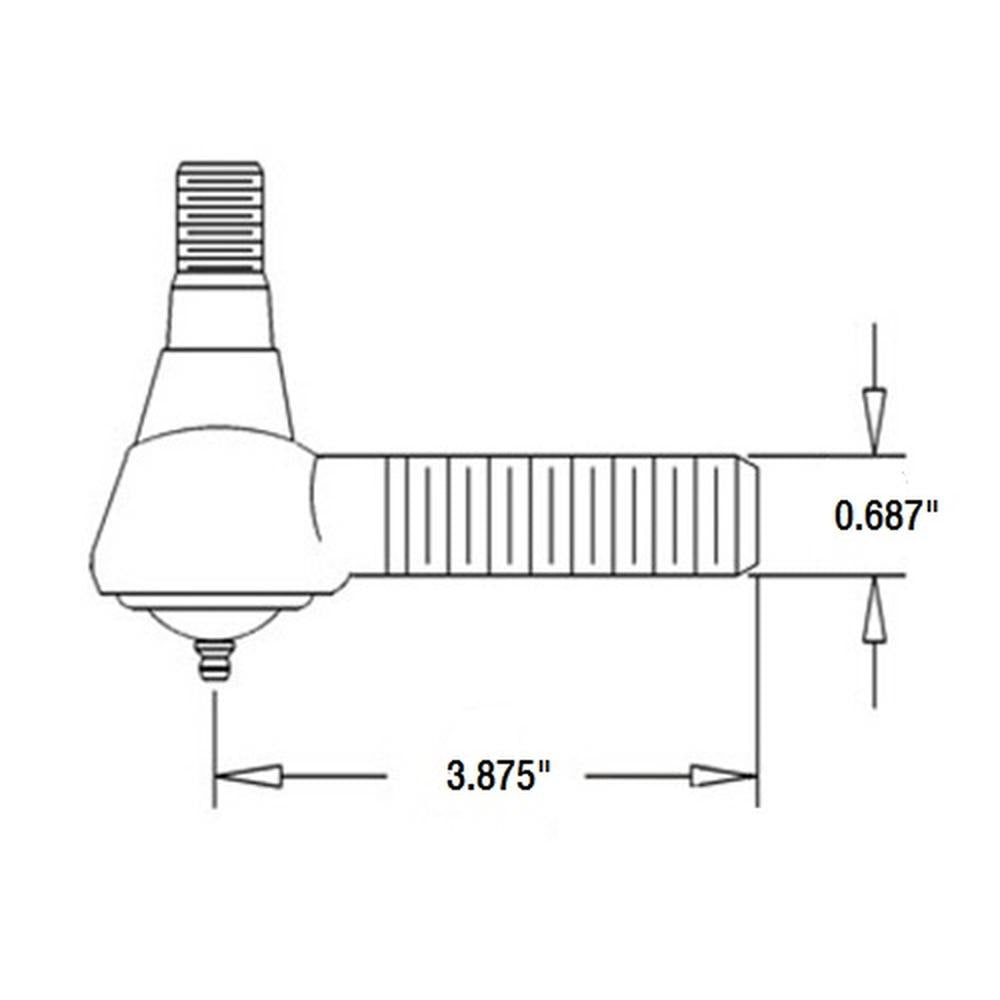 363160R91 Drag Link Tie Rod End – Fits Case IH – additional image 2