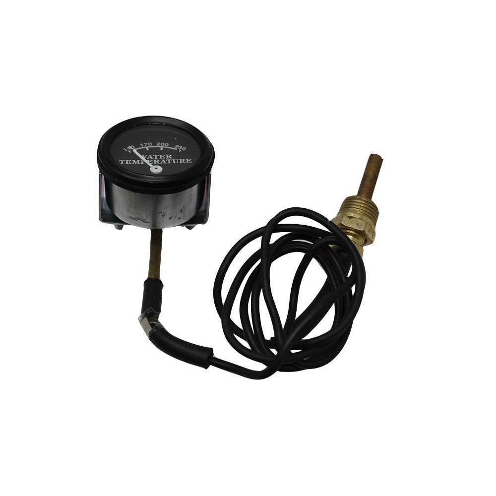 Water Temperature Gauge, Black Face, 48" Lead – Fits John Deere