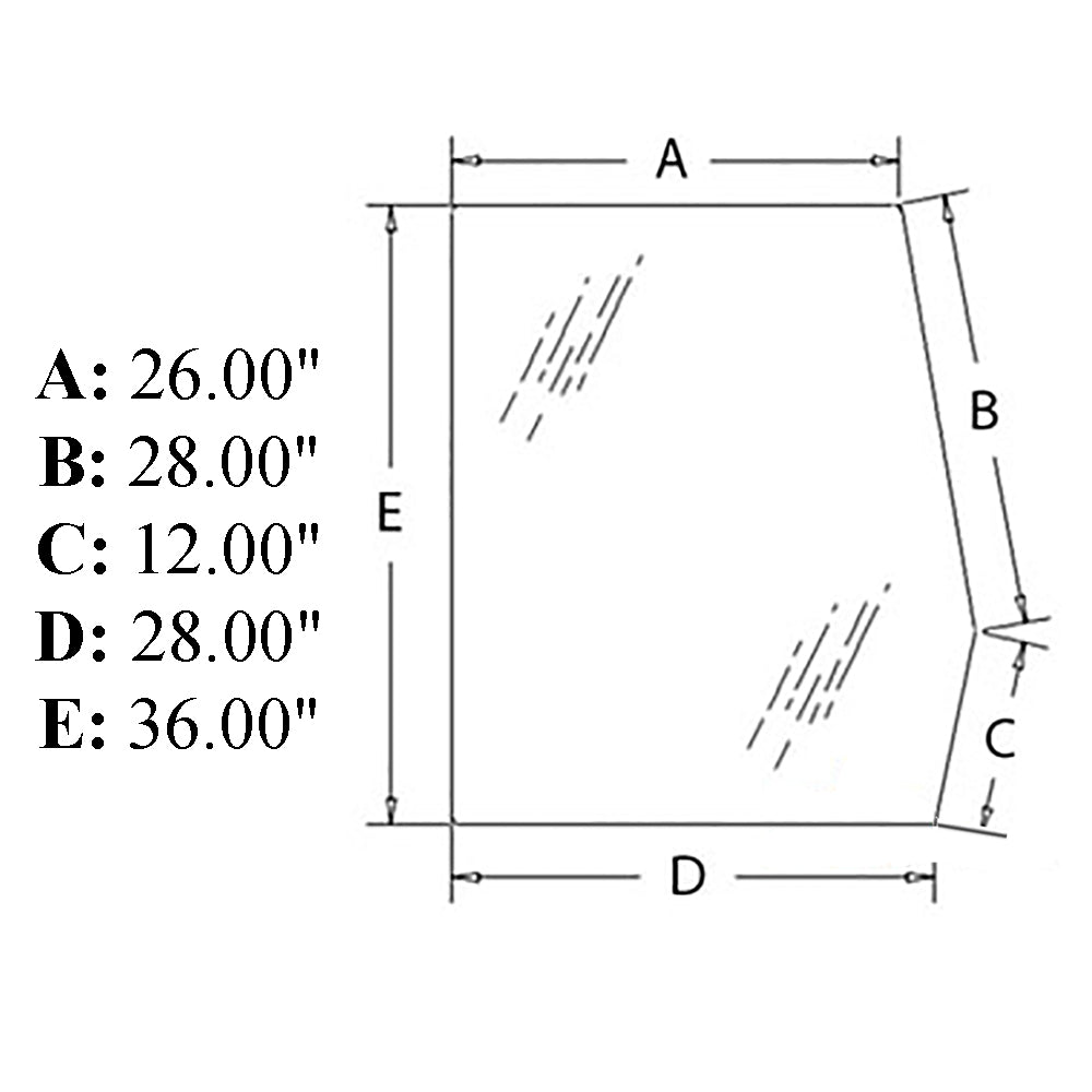 E7NN94297N17AC Cab Glass - Door Upper LH – Fits Ford / New Holland – additional image 2
