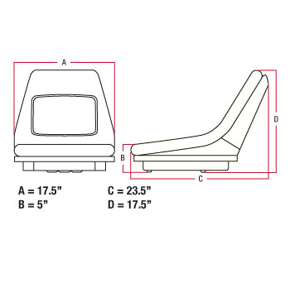 AM117489 Yellow Seat FF – Fits John Deere – additional image 4