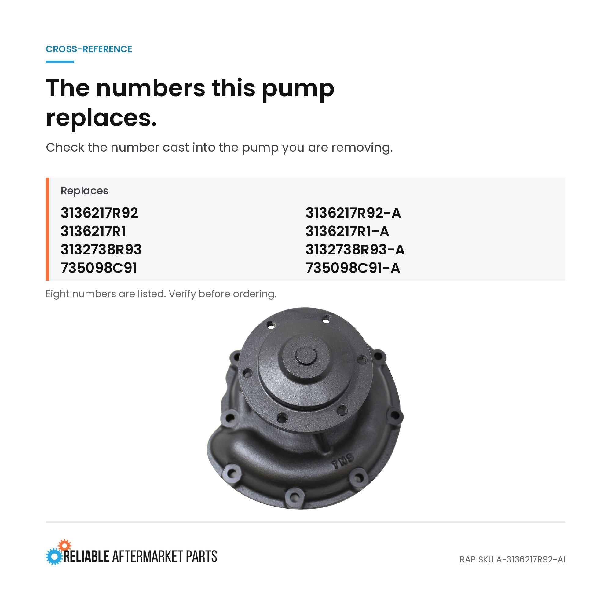 3132738R93 Water Pump – additional image 5
