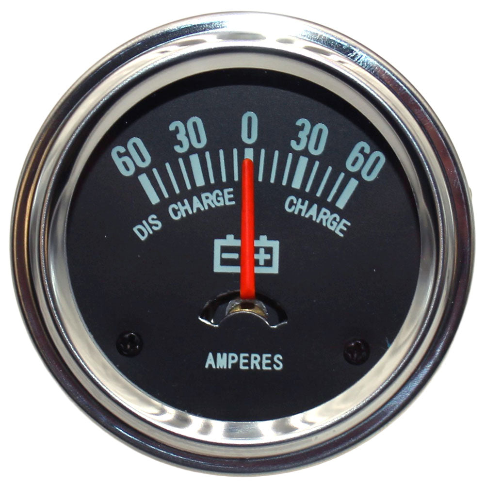 GAH30-0002 Chrome Amp Meter (60-0-60)