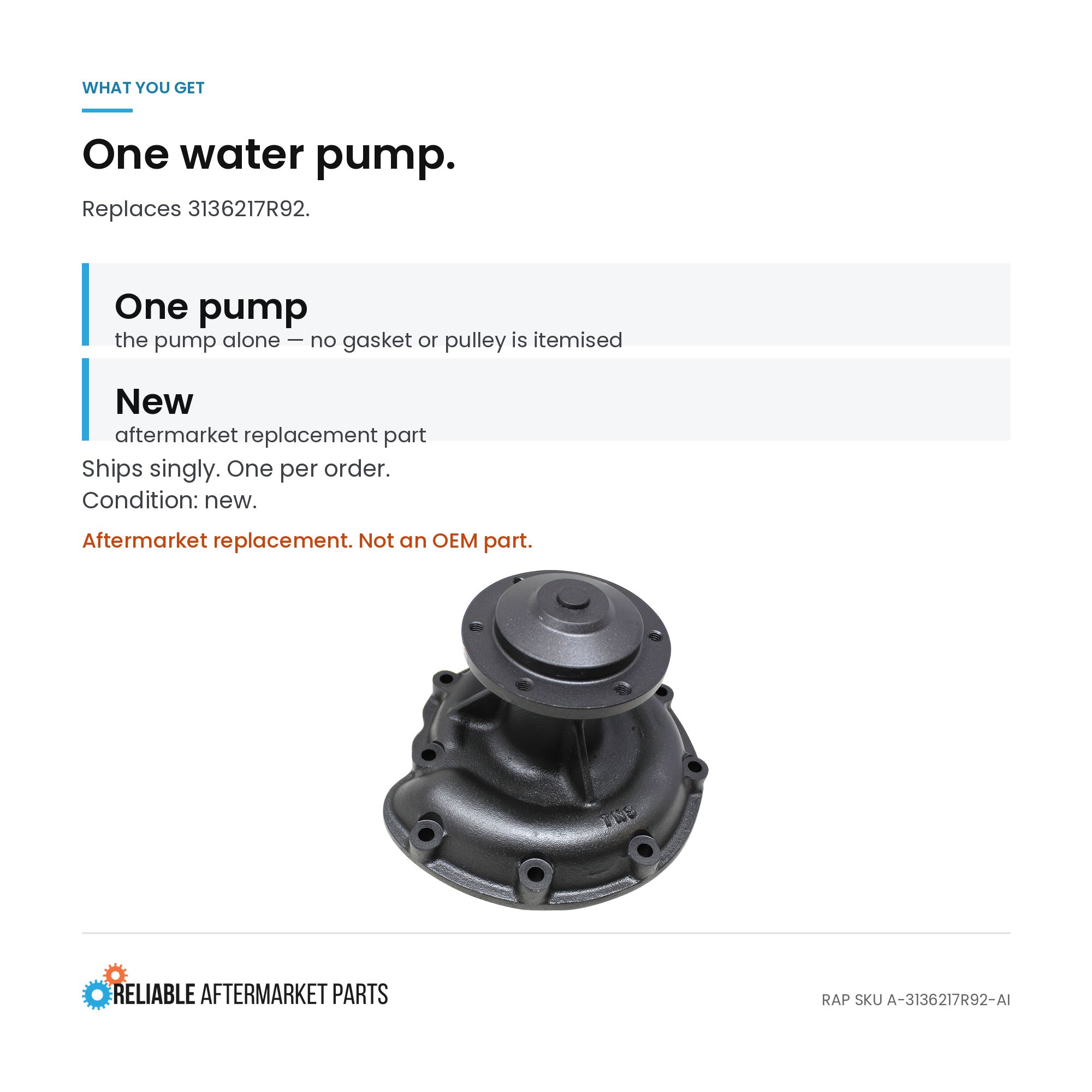 3132738R93 Water Pump – additional image 6