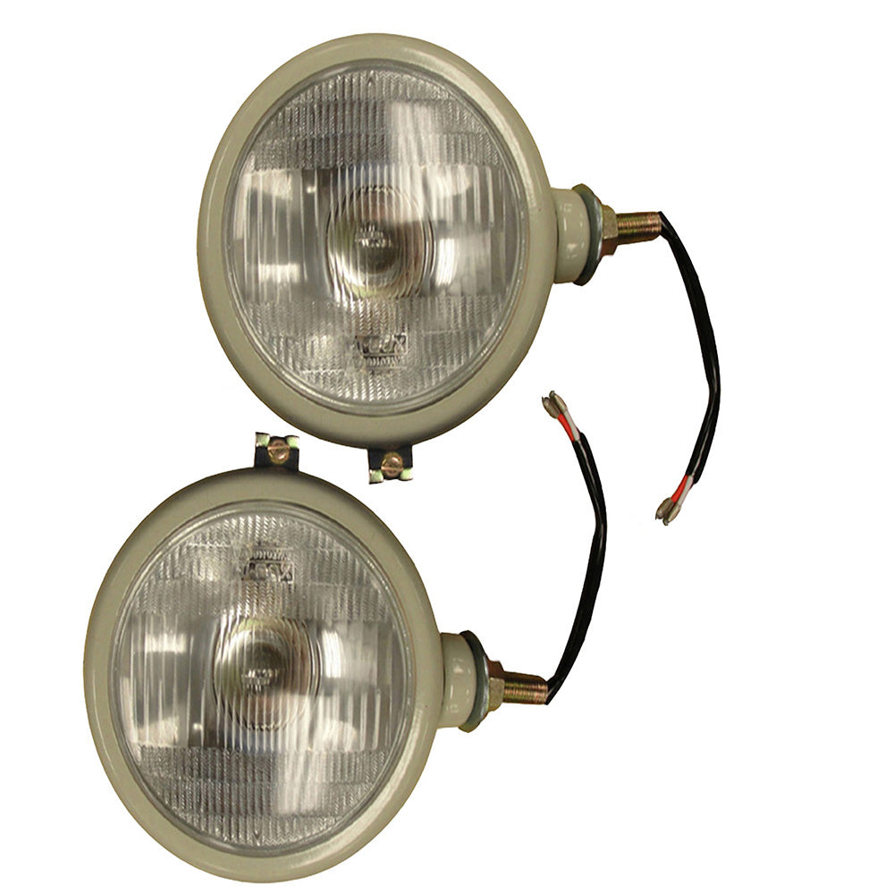 310066F Set of (2) 12V Gray Head Lamps/Lights – Fits Ford