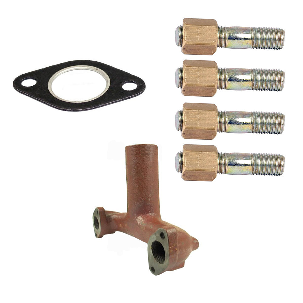 81718231 Manifold w/ Stud, Nut, & Gasket – Fits Perkins