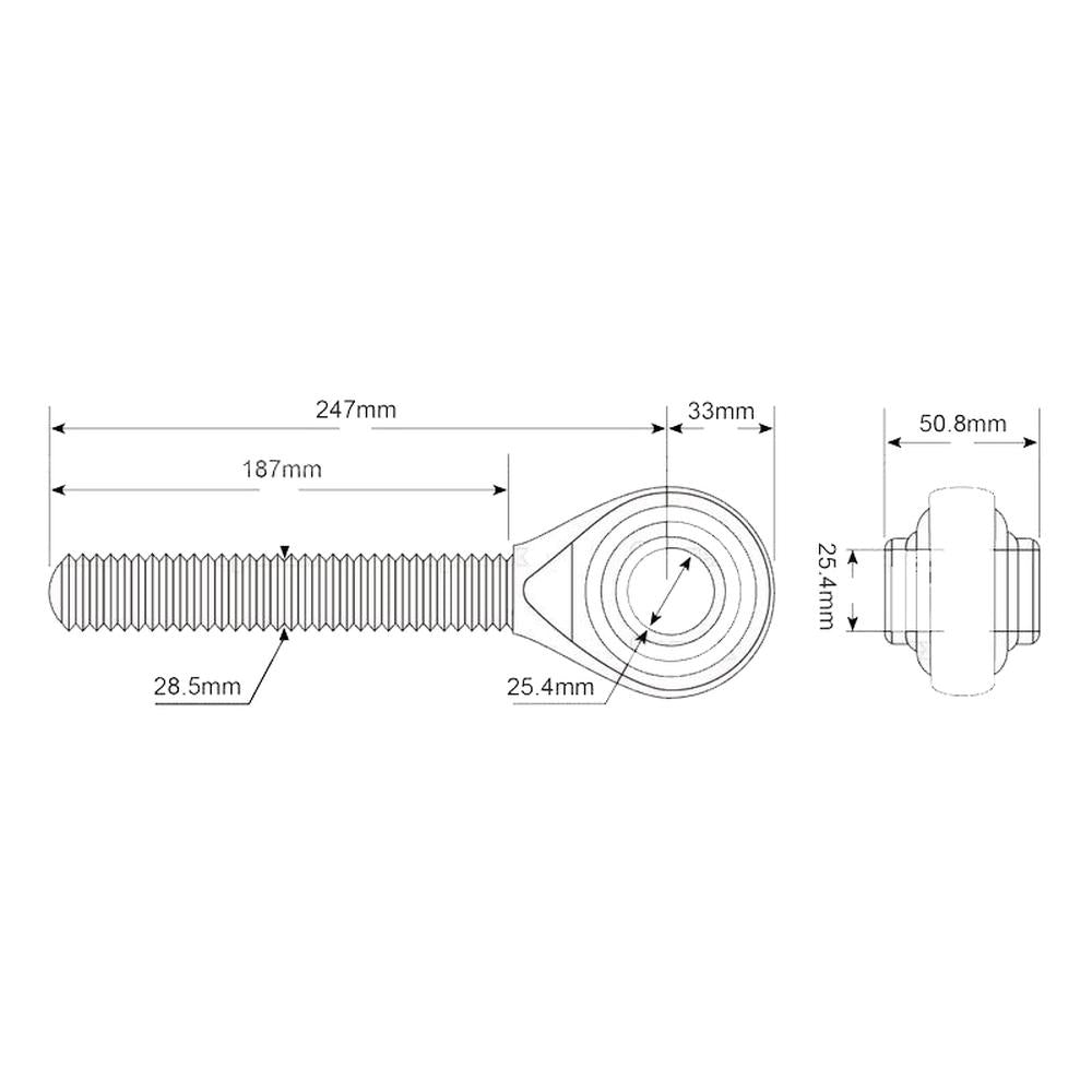 S347 Top Link - Ball End (Fits CAT.2) – additional image 2
