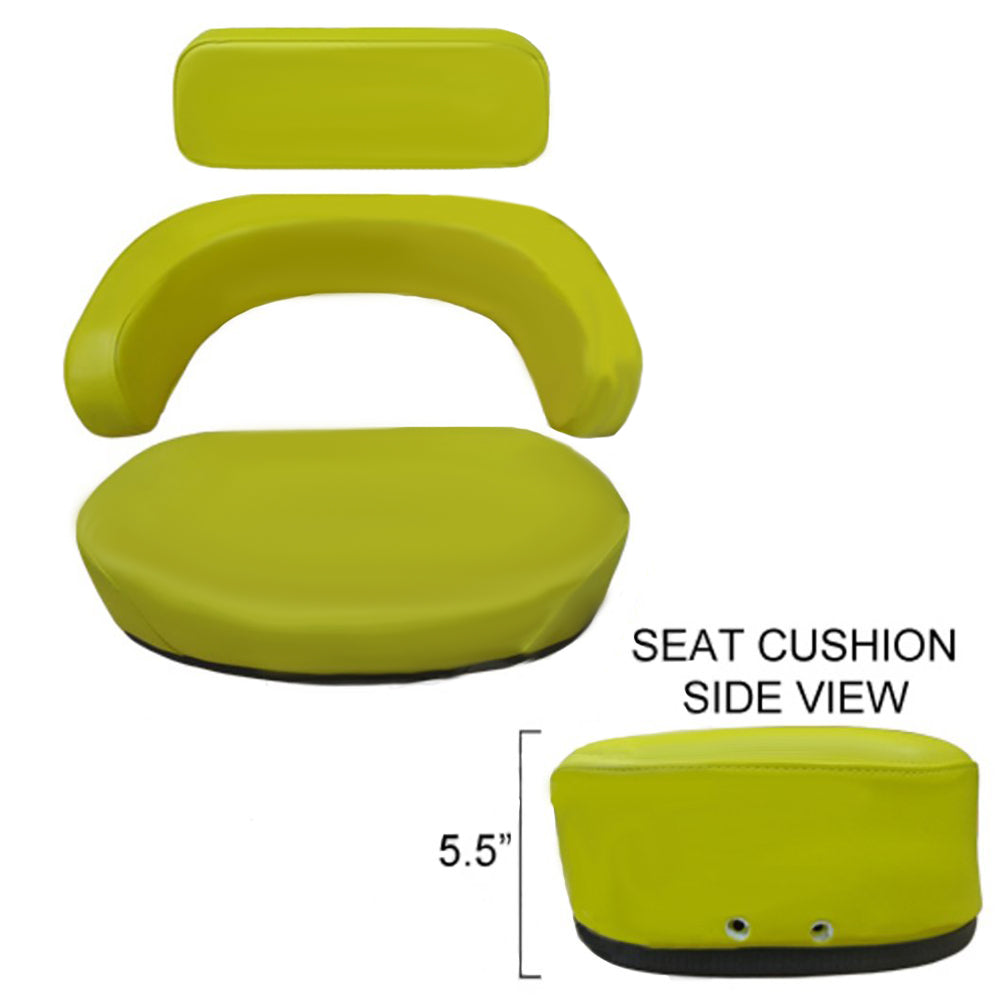 TY9626-6 Yellow Seat Cushion Set (Steel Back) – Fits John Deere – additional image 2