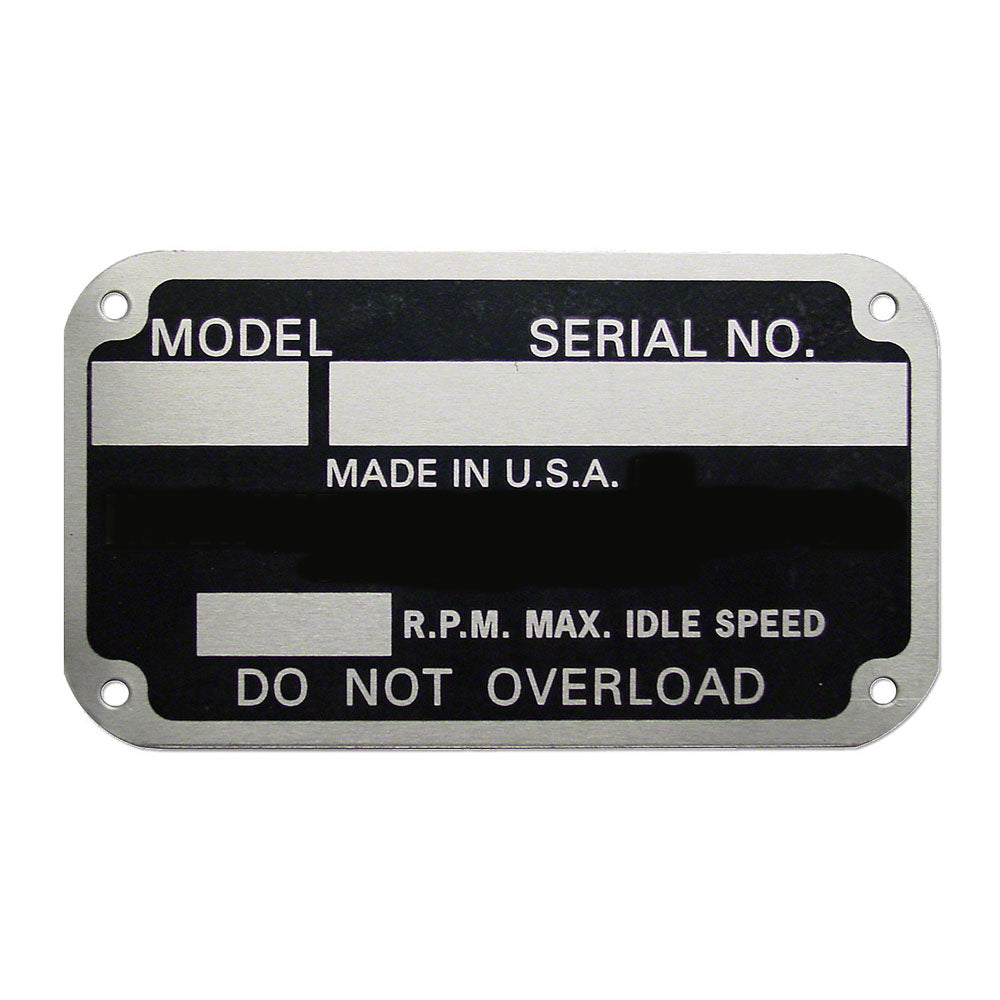 IHS289A Serial Number Tag – Fits International Harvester