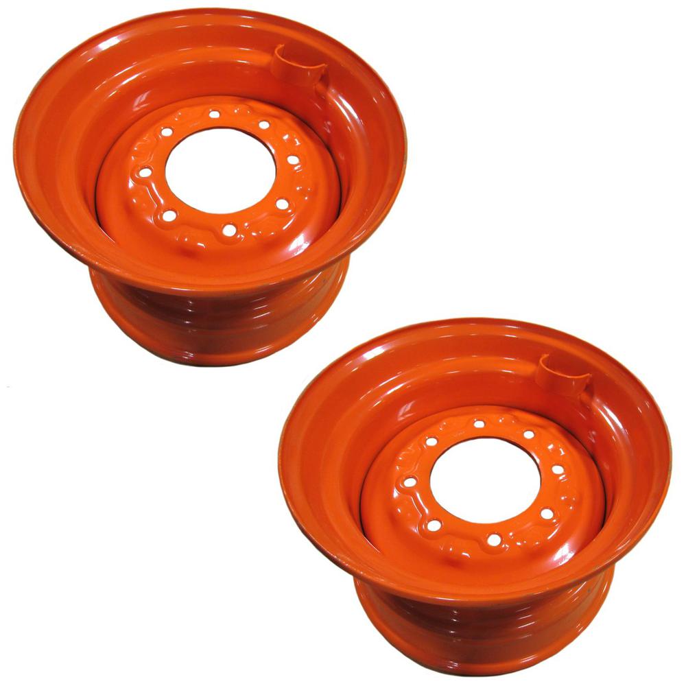 (2) Orange Wheel Rim 16.5X9.75X8 – Fits Bobcat – additional image 2