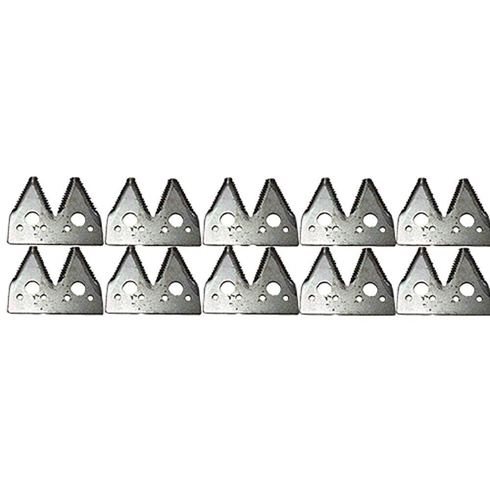 207010 Qty 10: Course Tooth Double Sickle Section – Fits John Deere