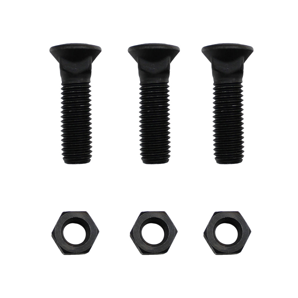 PM06705 (3) Plow Bolt & Nut for Blades Cutting Edges 5/8-11x2 1/4 Grade 8 – Fits Caterpillar