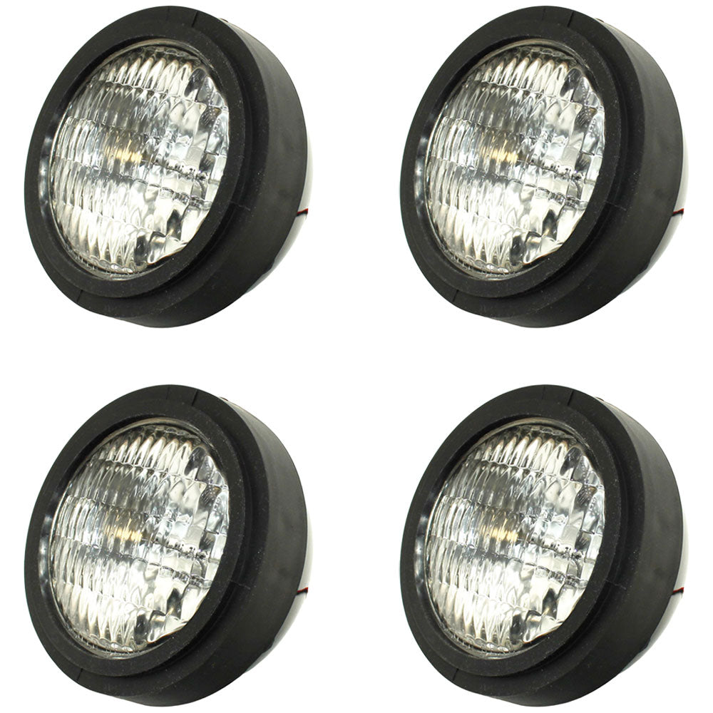 505282M91 Qty 4: 12V Sealed Beam Headlight – Fits Massey Ferguson