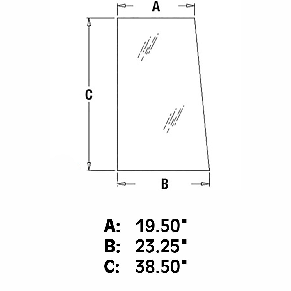 T113465 Glass Side Upper Right Left – Fits John Deere