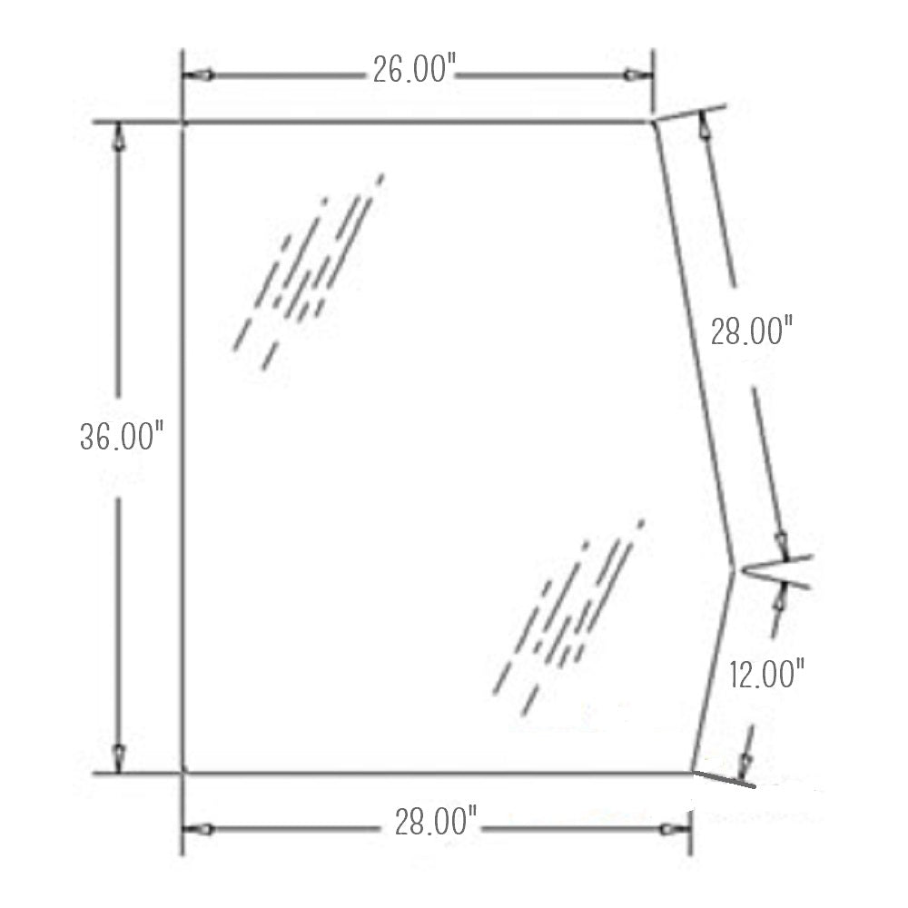 E7NN94297N17AC Cab Glass - Door Upper LH – Fits Ford / New Holland – additional image 3