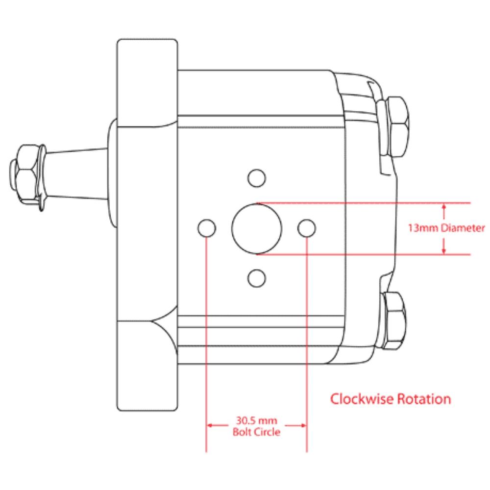 TX11830-CLOCKWISE Hydraulic Pump – Fits Long – additional image 2