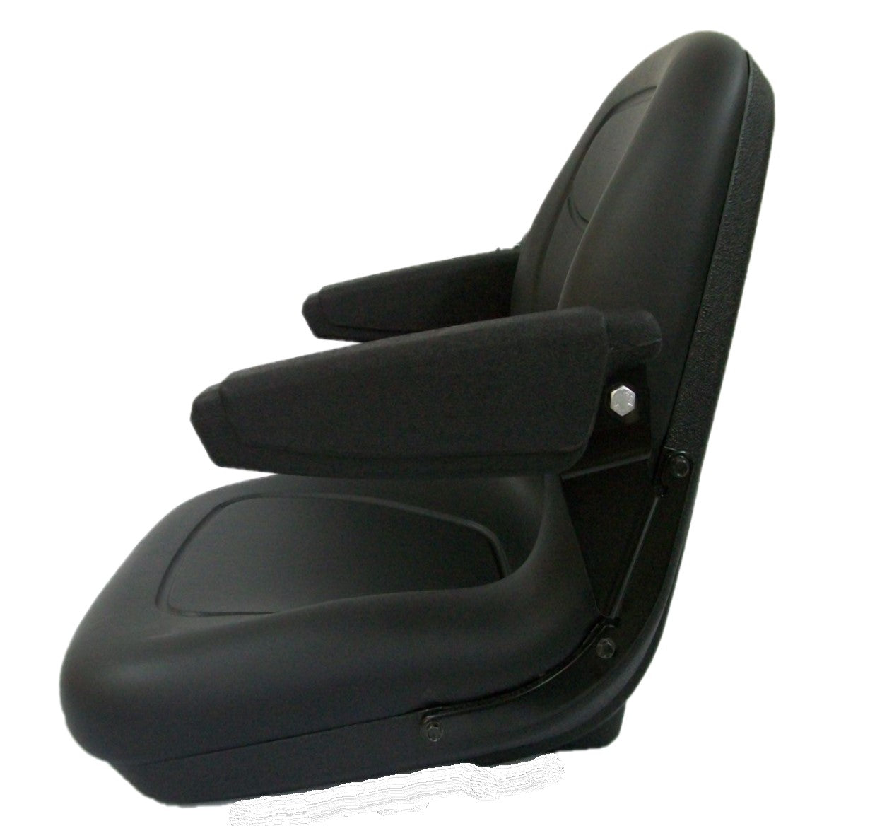 102707301CC Black Seat w/Flip Up Armrests & Seat Rails – Fits Kubota