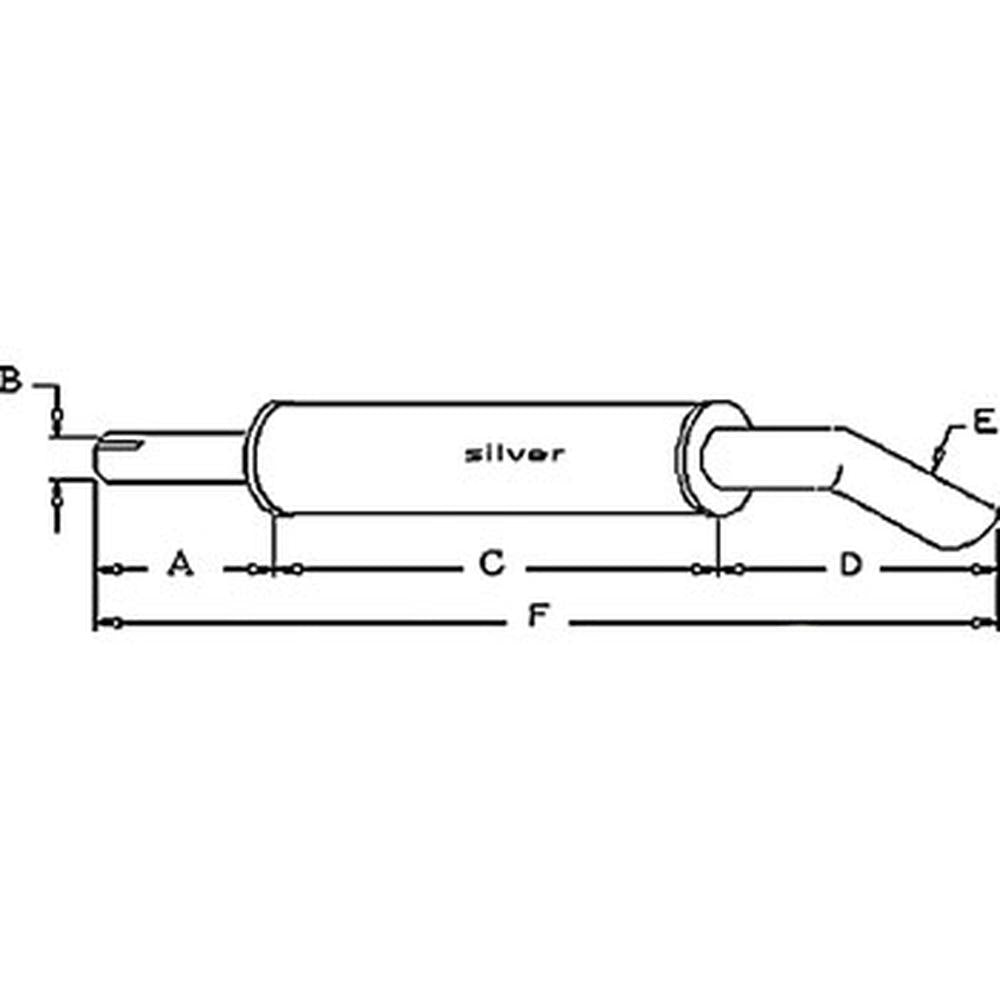 TX12624 Muffler with Extension Pipe – Fits Long – additional image 2