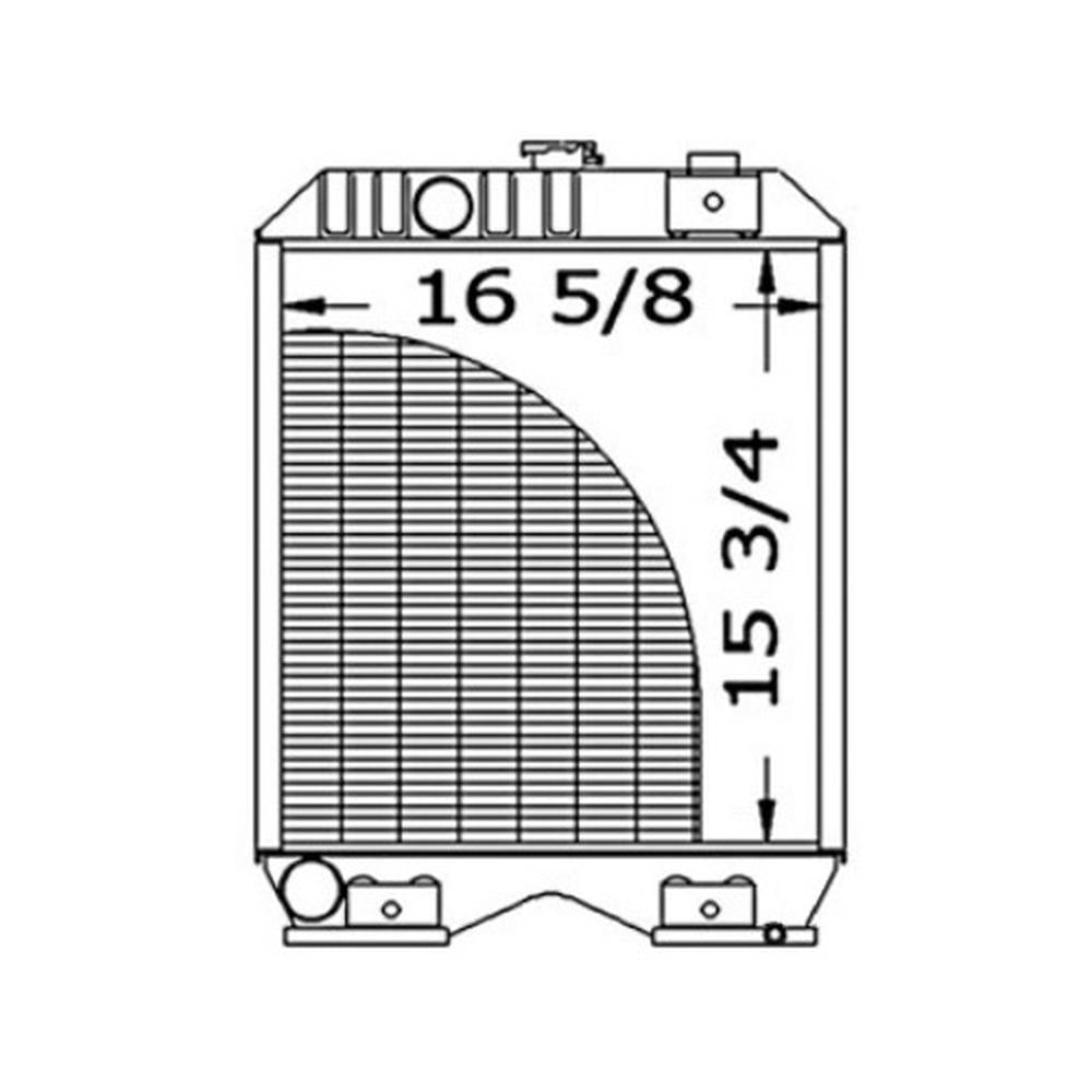 SBA310100620 Tractor Radiator - 15 11/16 x 16 1/2 x 1 7/8 – Fits Ford / New Holland – additional image 2