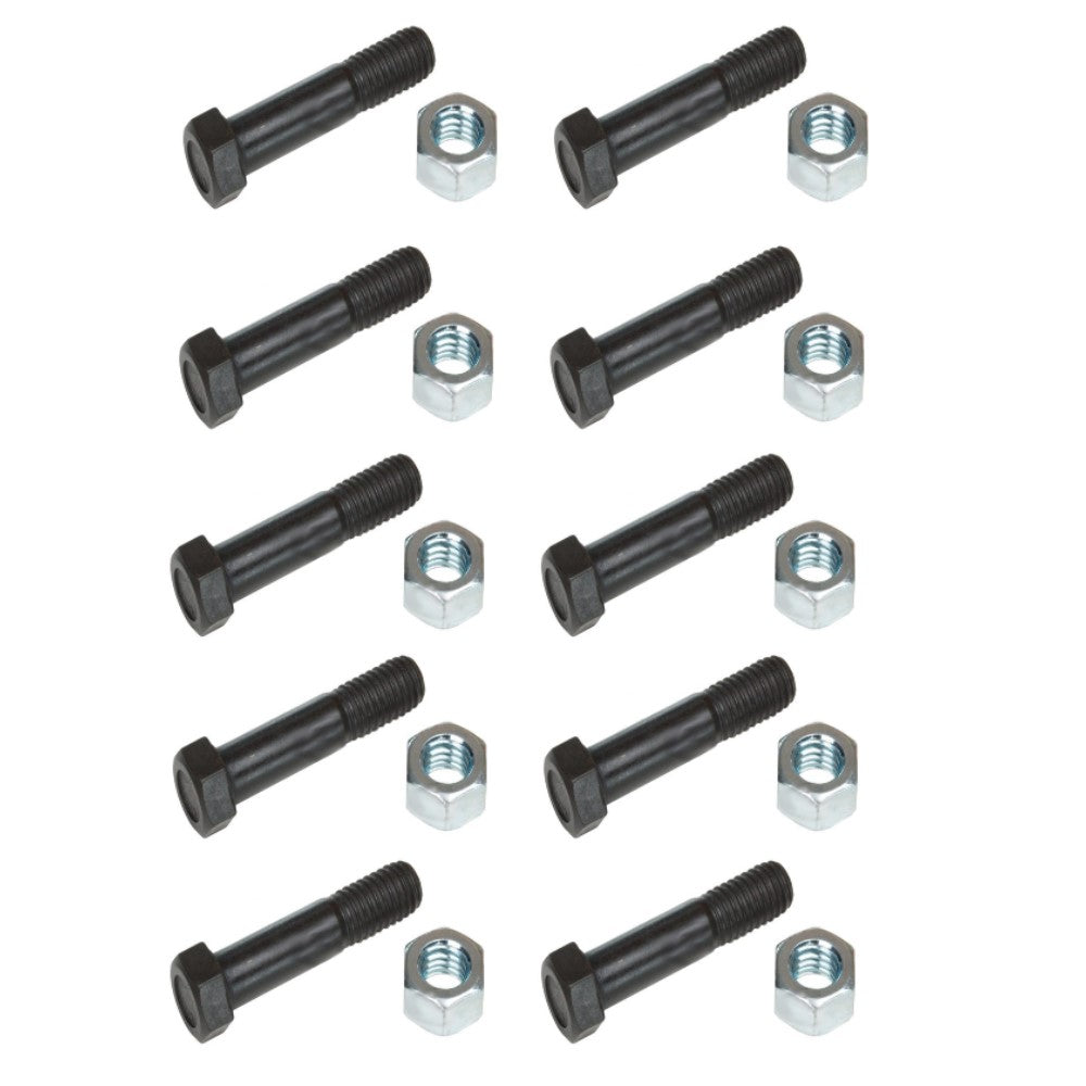 Qty 10: Shear Bolt & Nut – Fits Case / International Harvester