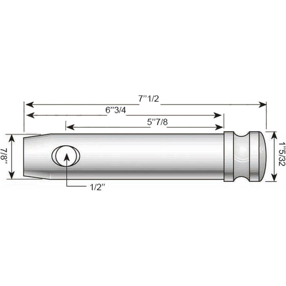 645923M1 Lower Link Pin - Standard (Fits CAT. 1) – additional image 3