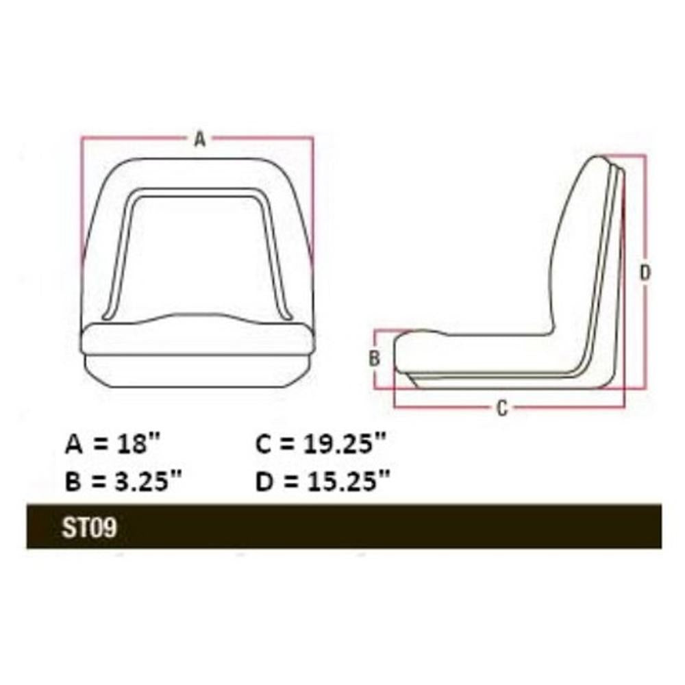 TM333GR Gray Michigan Style Seat W/O Slide Track – additional image 5