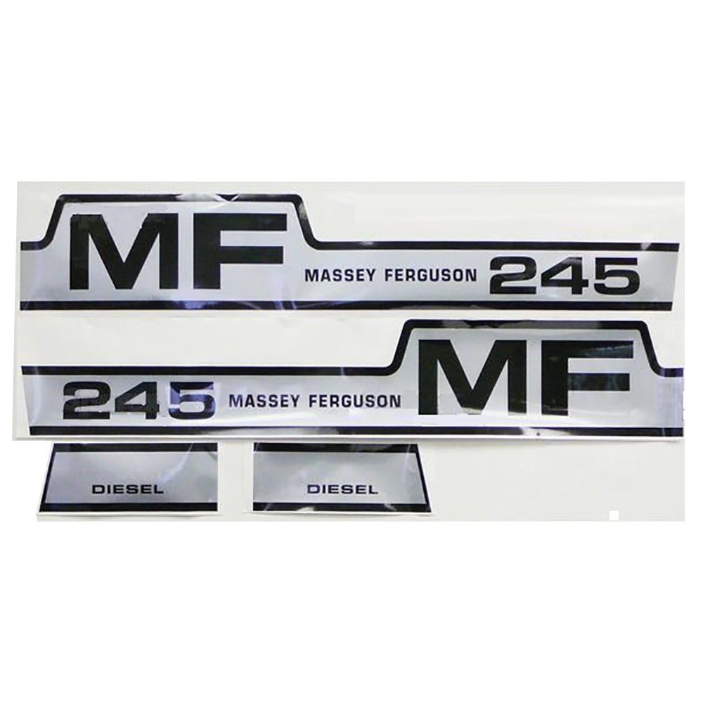 D-MF245H Hood Decal Set – Fits Massey Ferguson