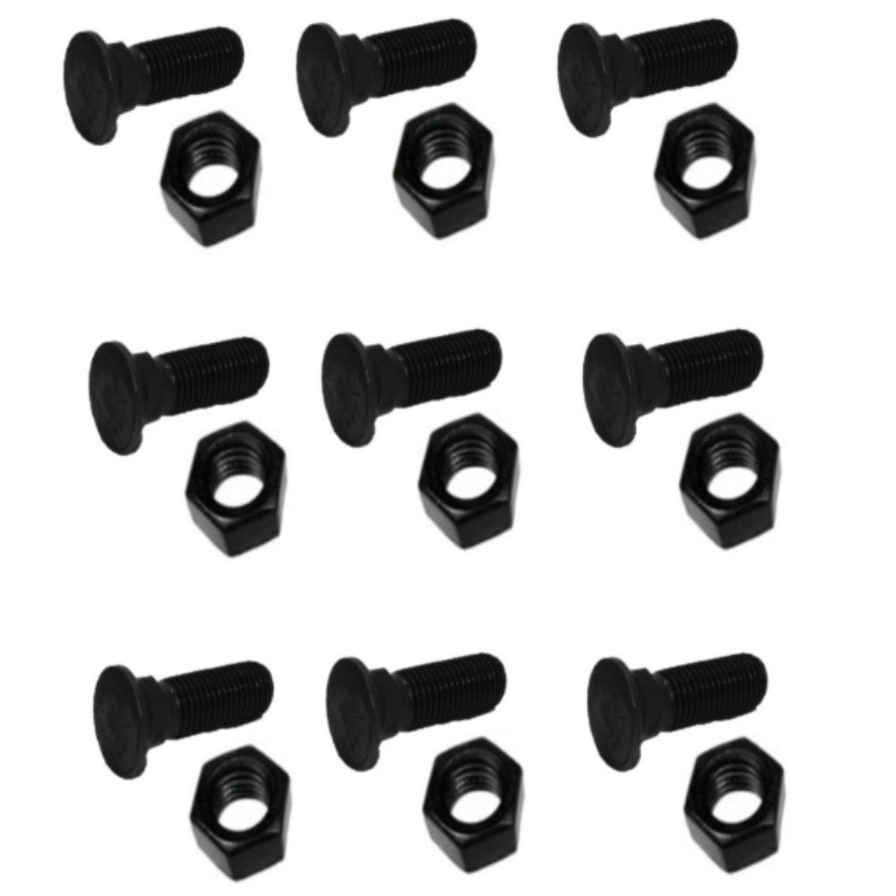 PM06705 (9) Plow Bolt & Nut for Blades Cutting Edges 5/8-11x2 1/4 Grade 8 – Fits Caterpillar
