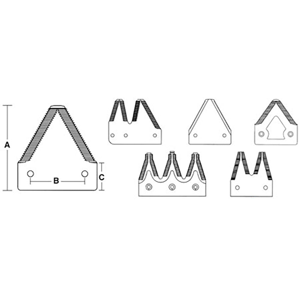 622-031 Chrome Top Serrated Twin Tooth – additional image 2