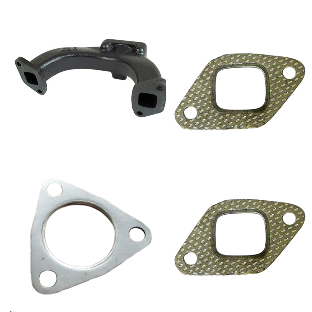 72098614 Exhaust Manifold w/ Elbow & Gaskets – Fits Massey Ferguson