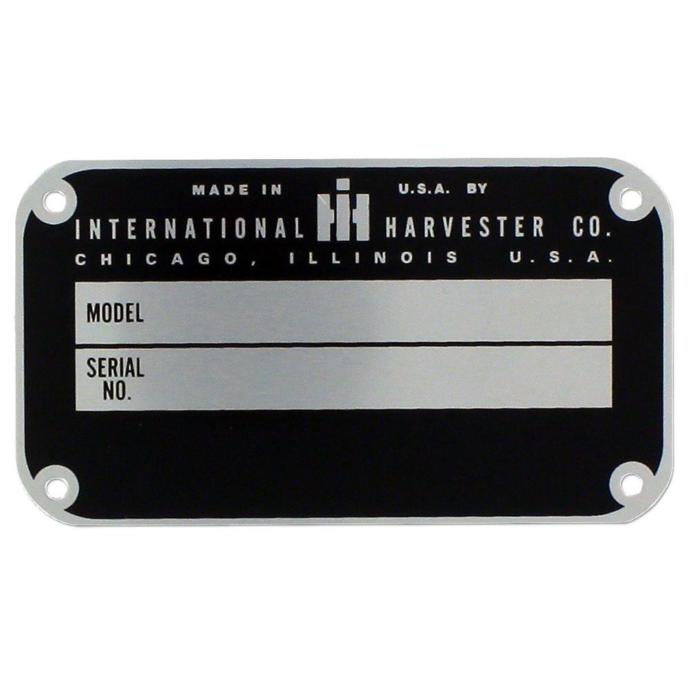 OTK20-0947 Serial Number Tag with Rivets – Fits International Harvester