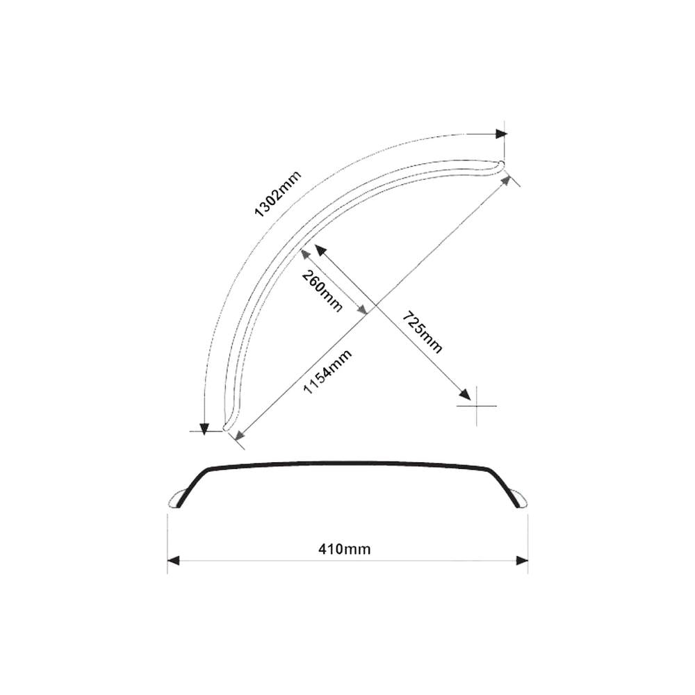 S.31519 One (1) New Mudguard 1430mm Length 470mm Width – additional image 2