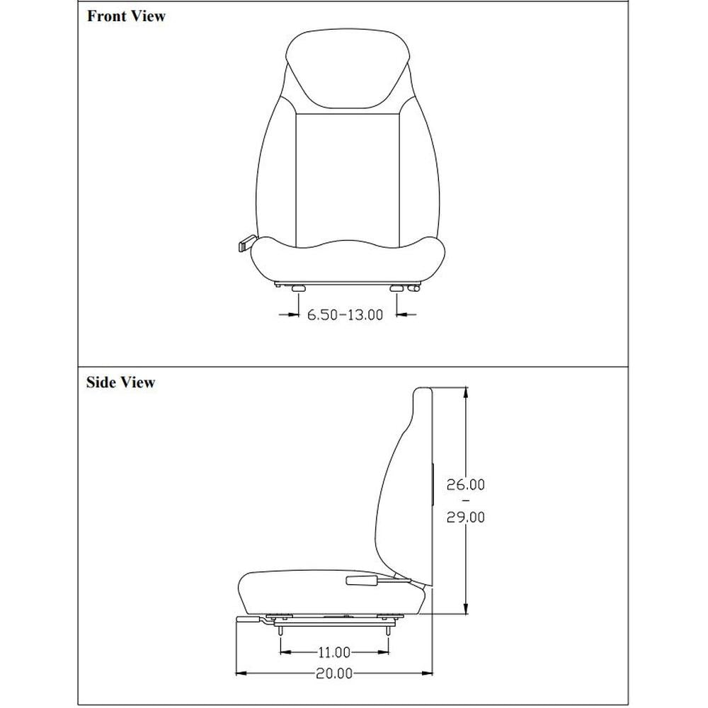 AM141104 Gray Seat w/armrests – additional image 2