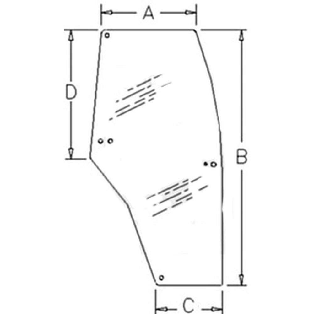 192004A6-RH Right-Hand Glass Door – Fits Case / International Harvester